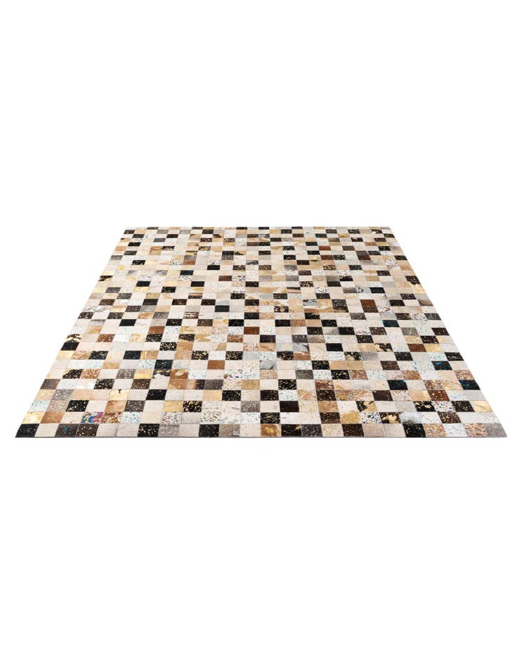 Detail image of 8' x 9' 10 Cowhide - Patchwork Rug