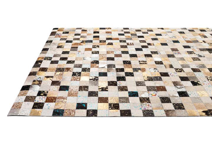 8' x 9' 10 Cowhide - Patchwork Rug