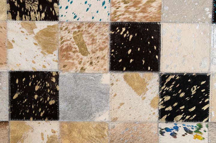8' x 9' 10 Cowhide - Patchwork Rug