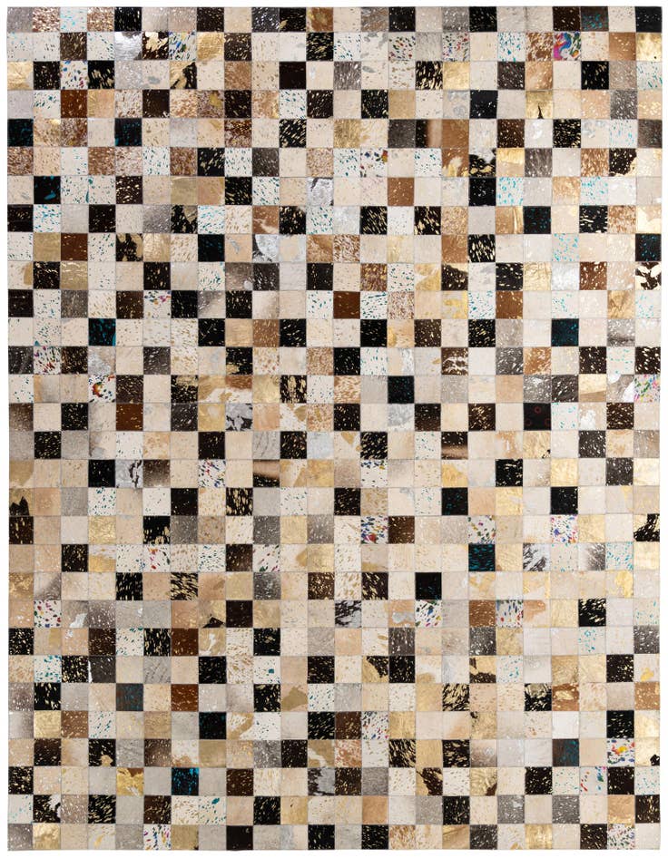 Detail image of 8' x 9' 10 Cowhide - Patchwork Rug