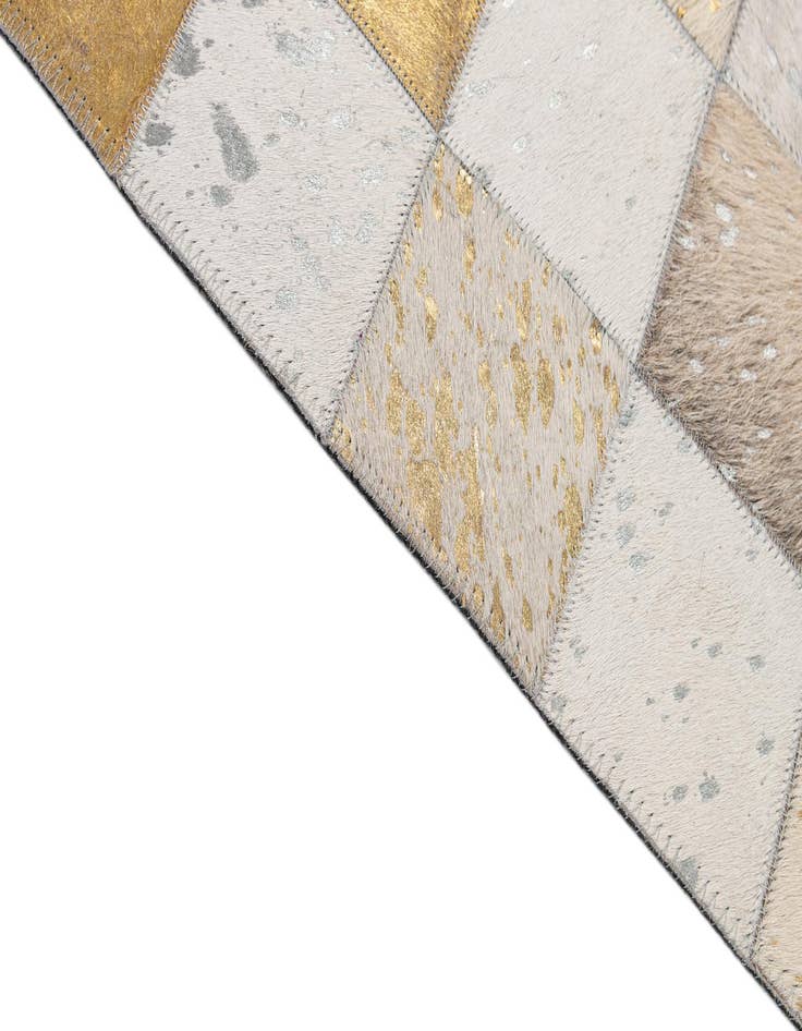 Detail image of 7' 11 x 9' 10 Cowhide - Patchwork Rug