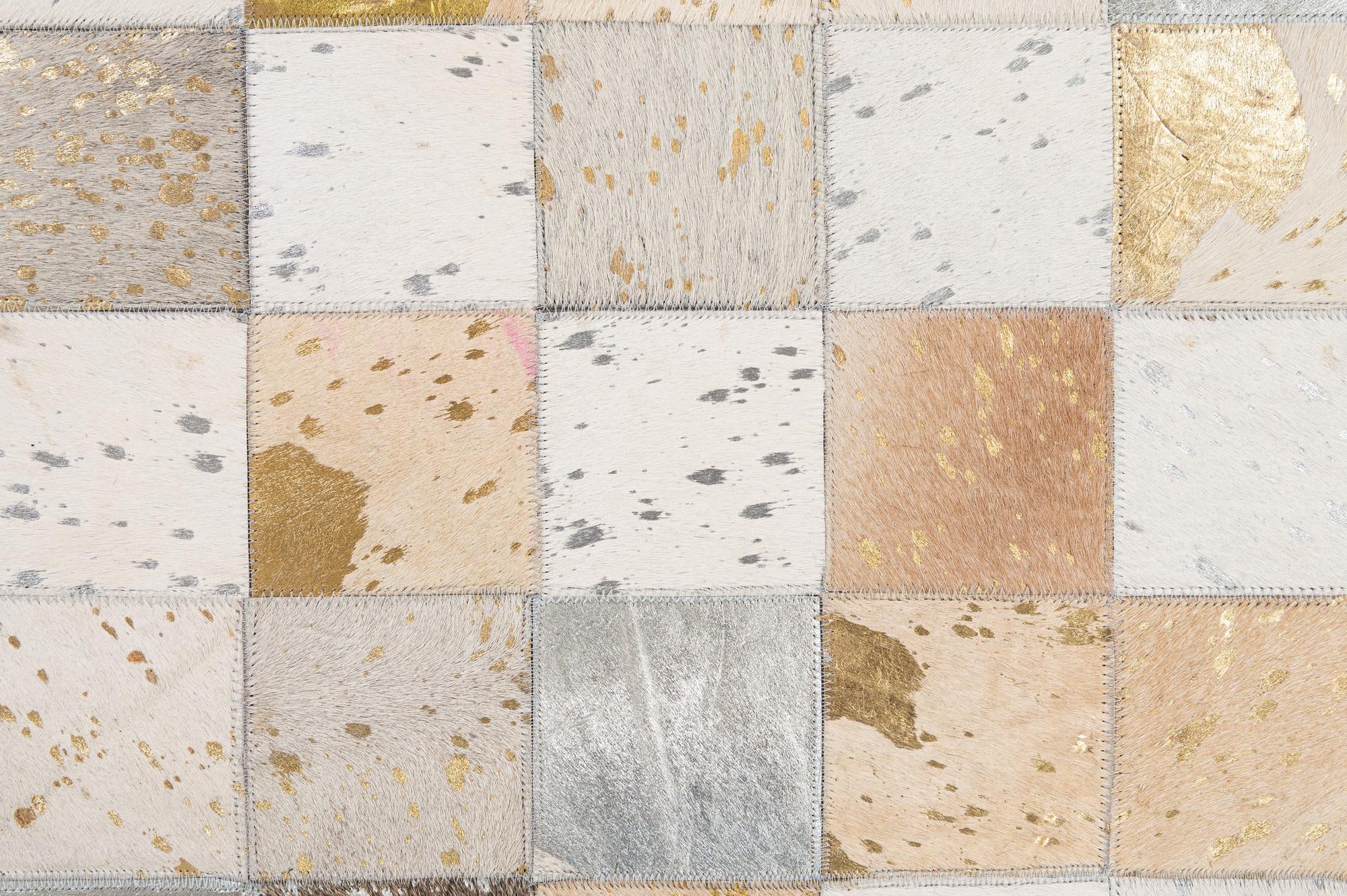 7' 11 x 9' 10 Cowhide - Patchwork Rug