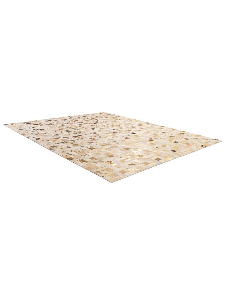 Detail image of 8' 1 x 9' 9 Cowhide - Patchwork Rug