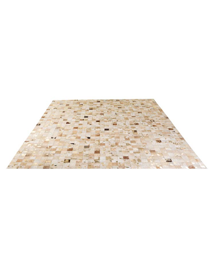 Detail image of 8' 1 x 9' 9 Cowhide - Patchwork Rug