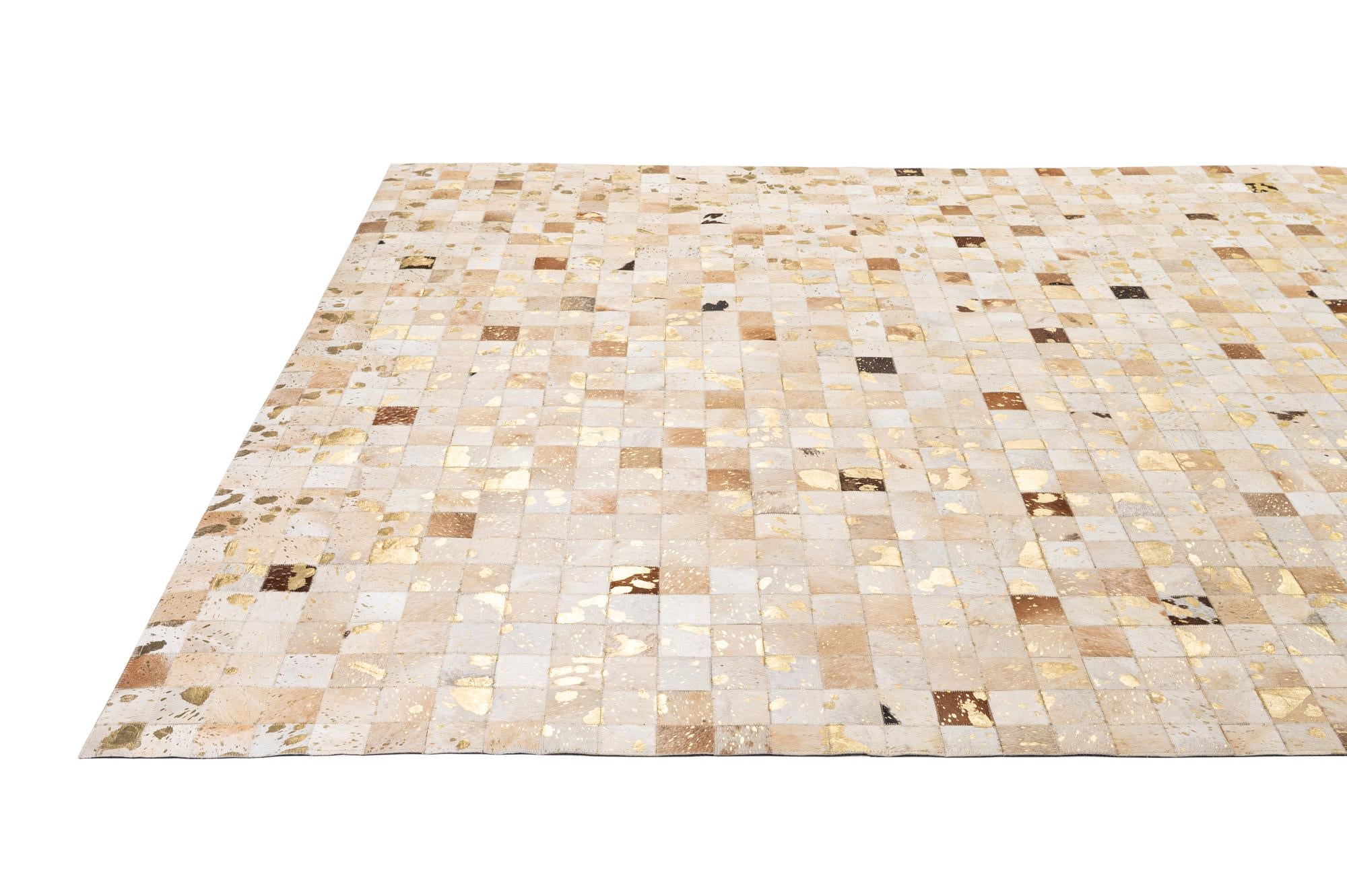 8' 1 x 9' 9 Cowhide - Patchwork Rug