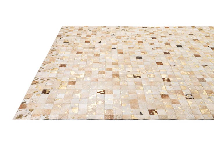Detail image of 8' 1 x 9' 9 Cowhide - Patchwork Rug