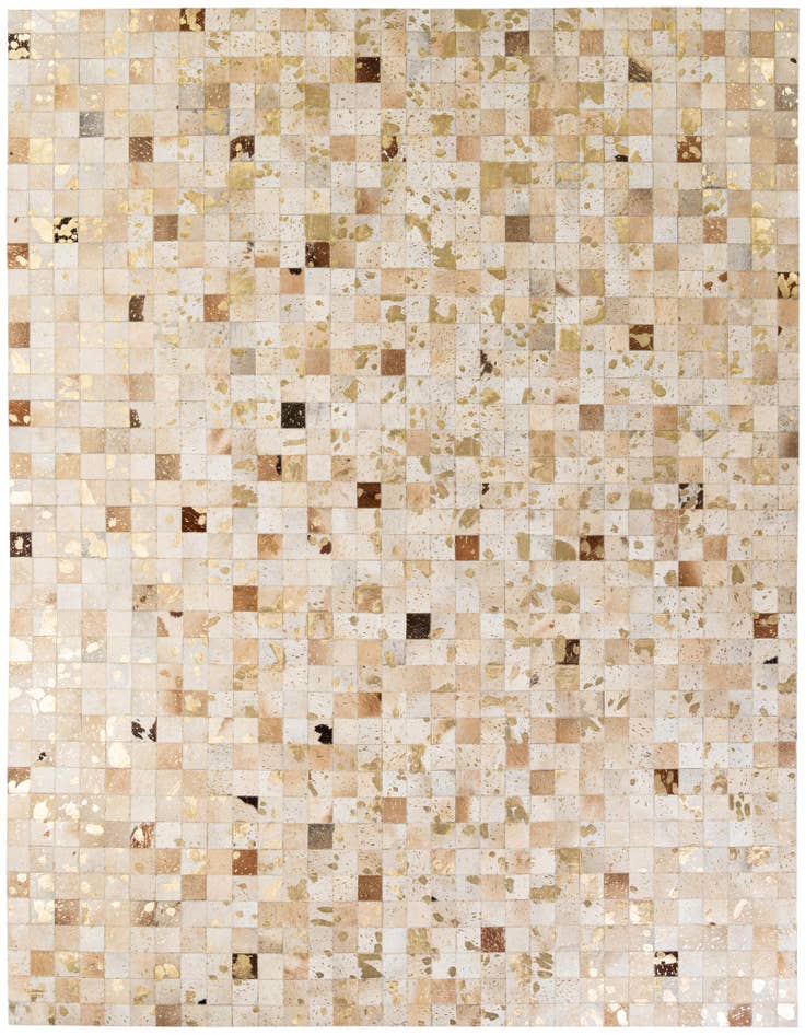 Detail image of 8' 1 x 9' 9 Cowhide - Patchwork Rug