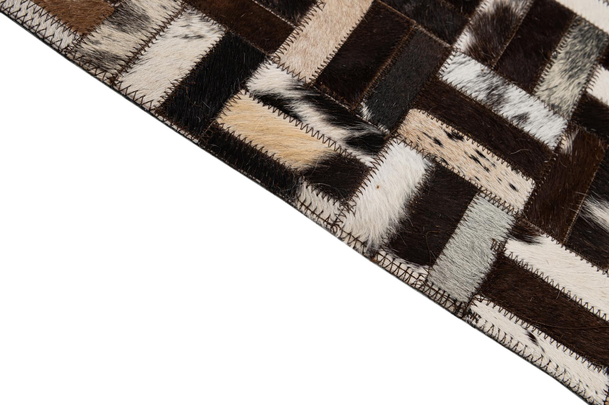 8' x 10' 1 Cowhide - Patchwork Rug