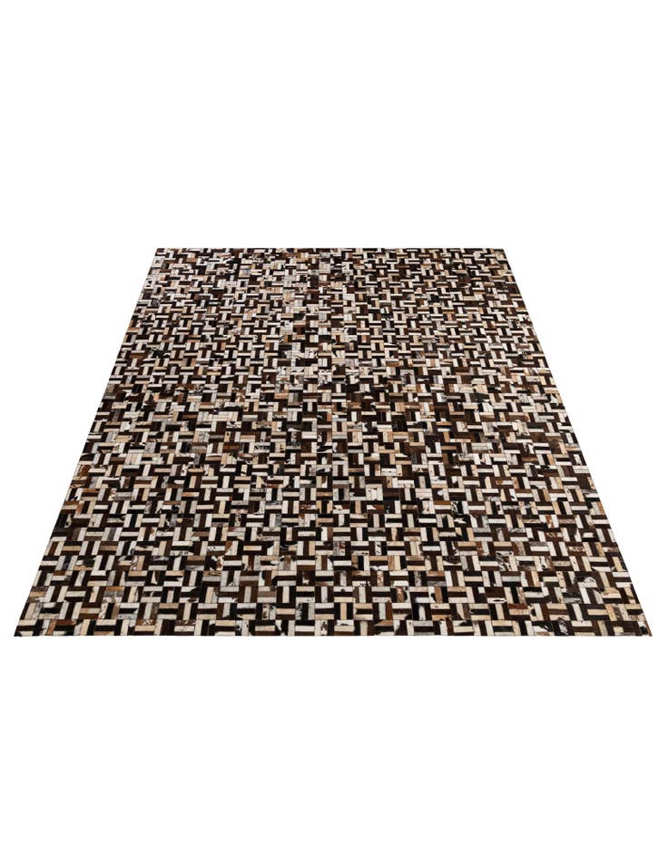 Detail image of 8' 1 x 9' 10 Cowhide - Patchwork Rug