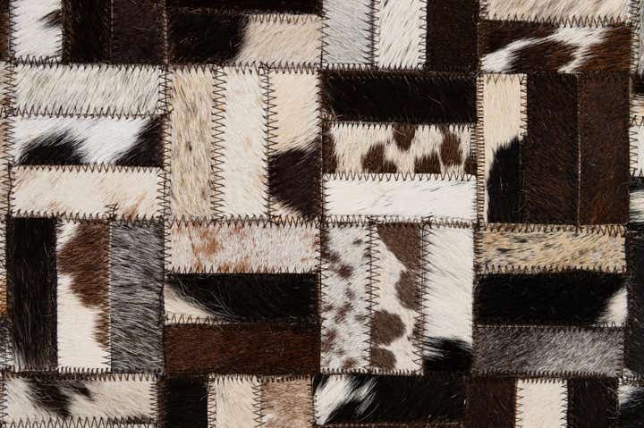 8' 1 x 9' 10 Cowhide - Patchwork Rug