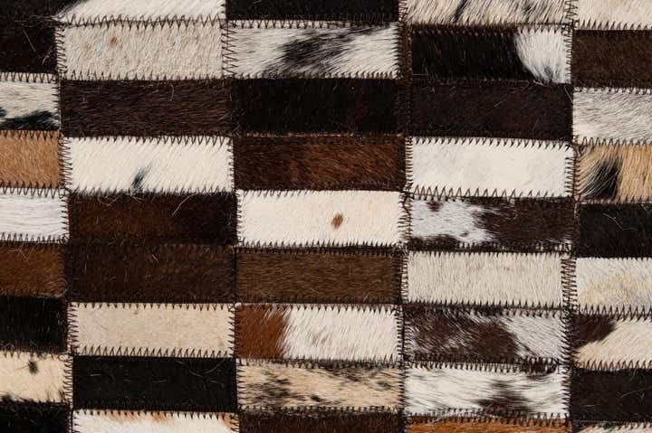 8' 1 x 10' Cowhide - Patchwork Rug