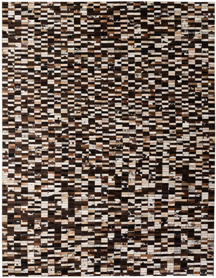 Detail image of 8' 1 x 10' 1 Cowhide - Patchwork Rug