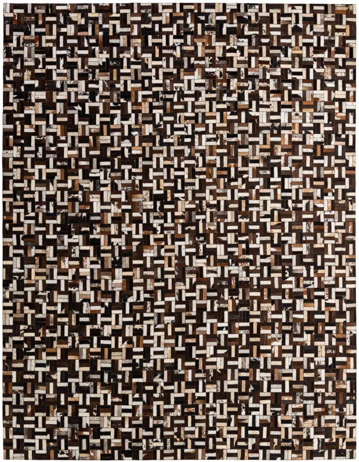 Detail image of 8' 2 x 10' Cowhide - Patchwork Rug