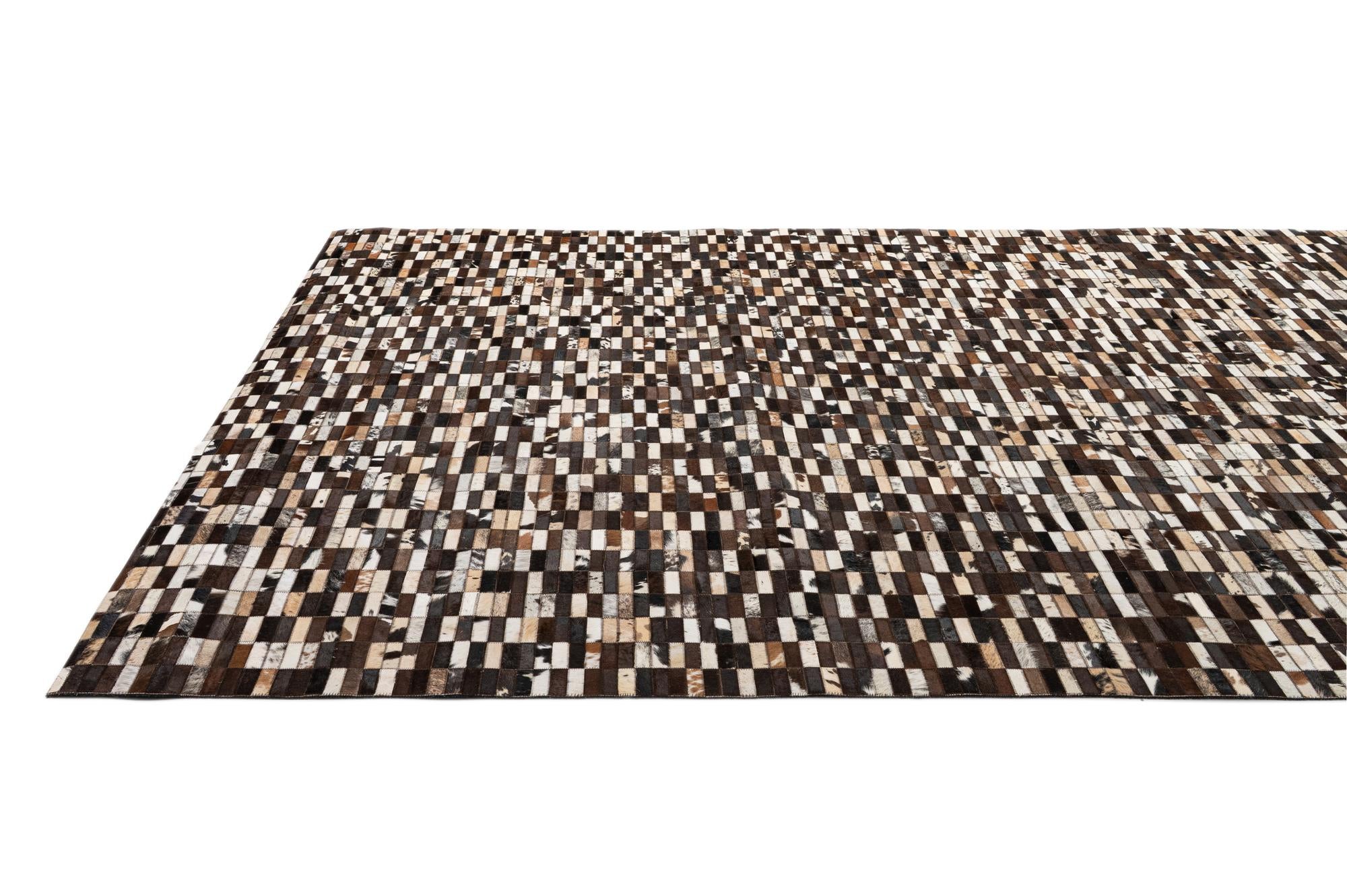 8' 1 x 10' Cowhide - Patchwork Rug