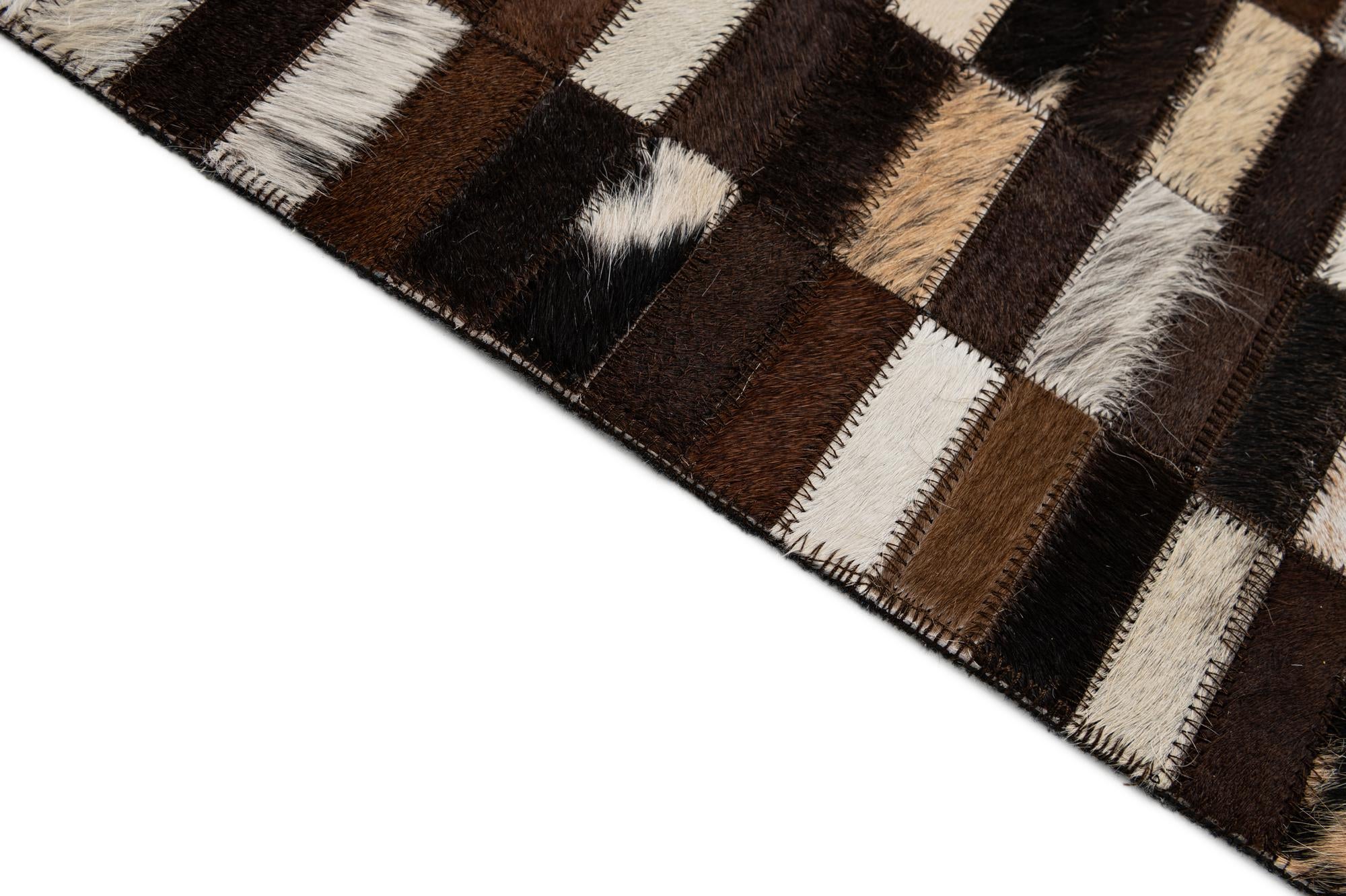 8' 1 x 10' Cowhide - Patchwork Rug