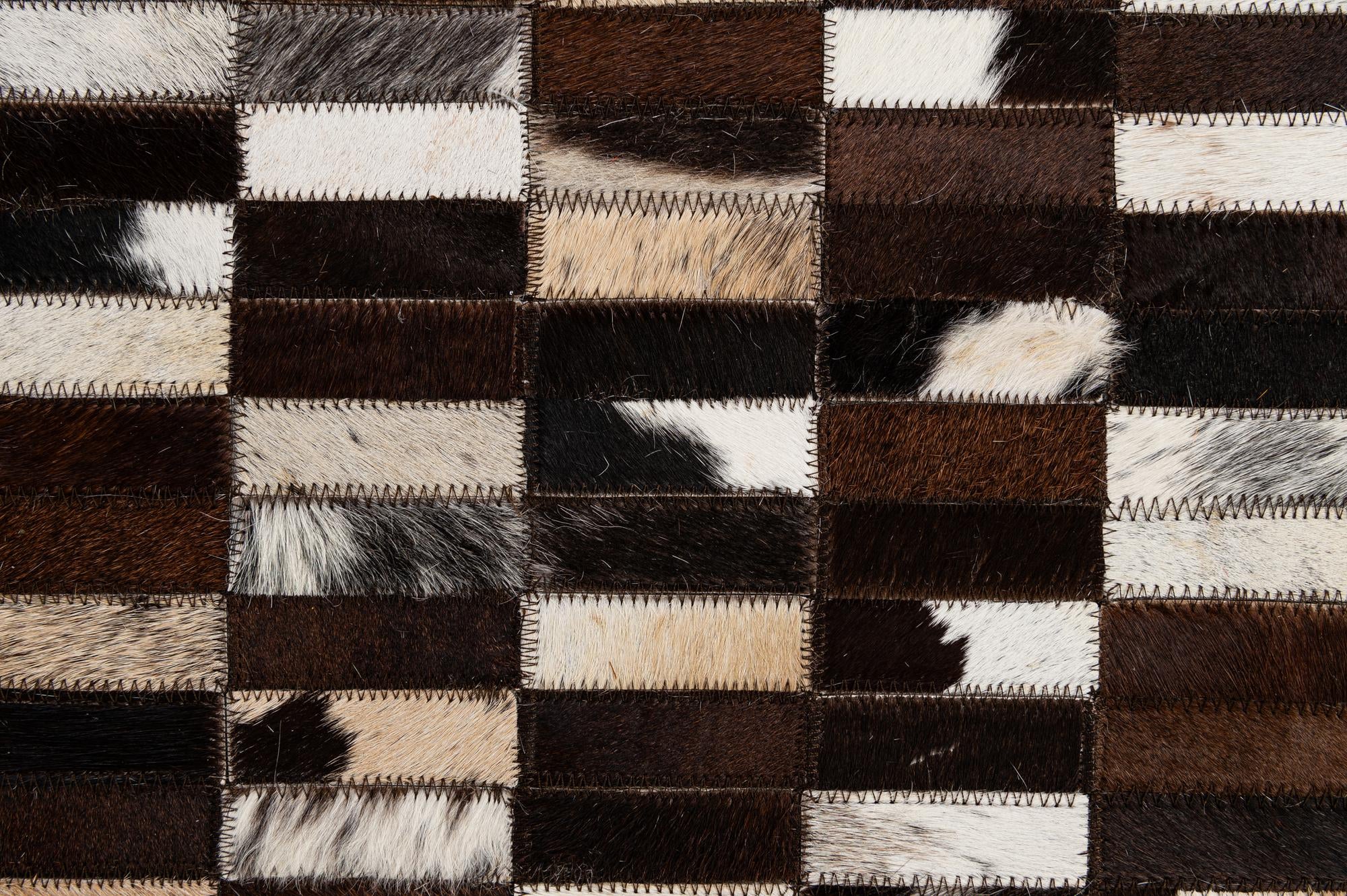 8' 1 x 10' Cowhide - Patchwork Rug