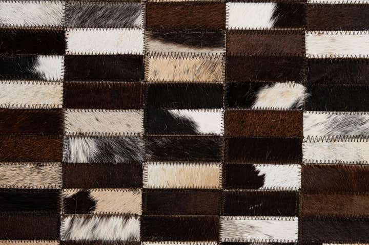 8' 1 x 10' Cowhide - Patchwork Rug