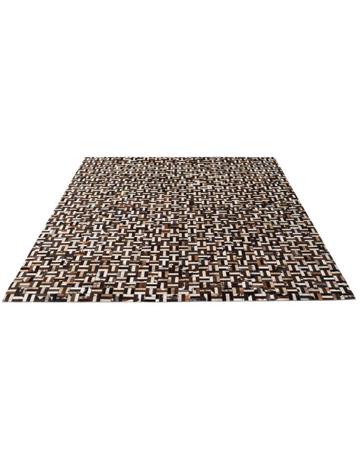 Detail image of 8' 1 x 9' 11 Cowhide - Patchwork Rug