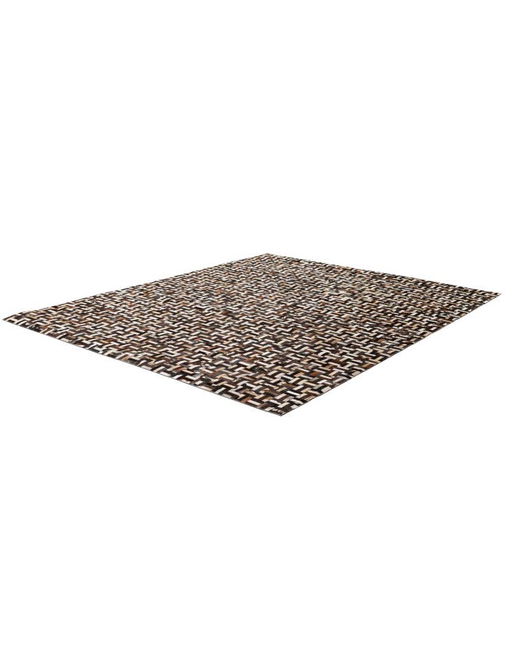 Detail image of 8' 1 x 9' 11 Cowhide - Patchwork Rug