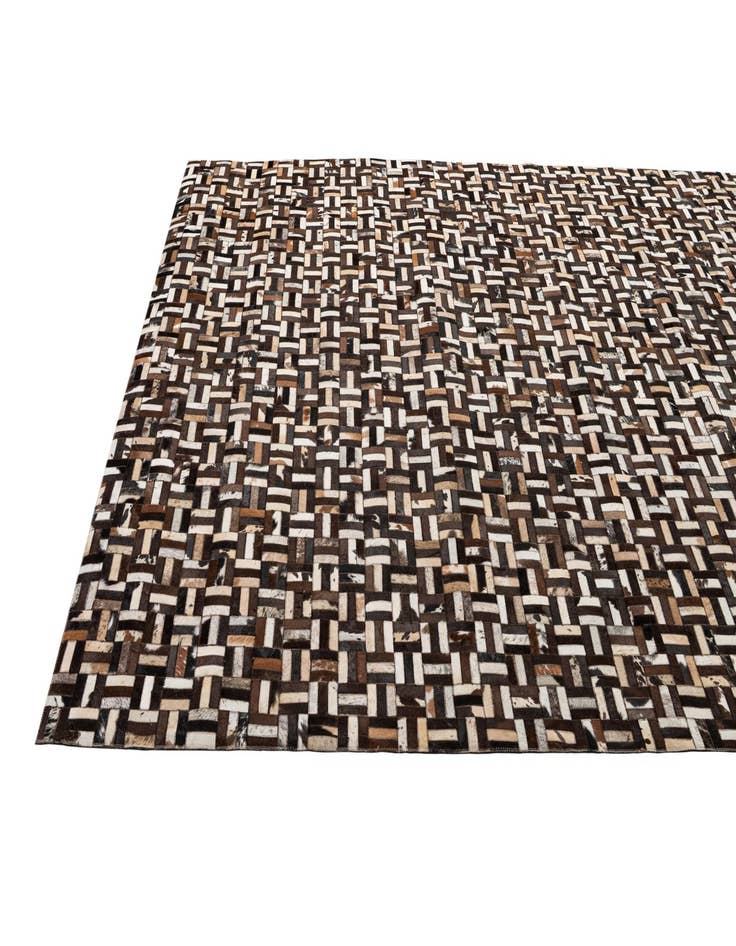 Detail image of 8' 1 x 9' 11 Cowhide - Patchwork Rug