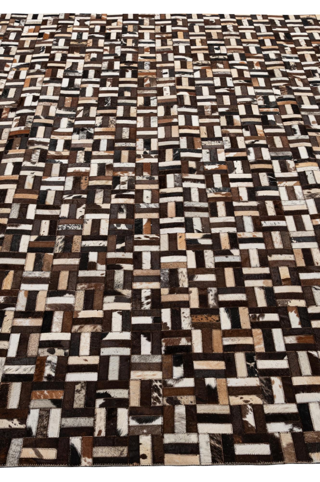 8' 1 x 9' 11 Cowhide - Patchwork Rug