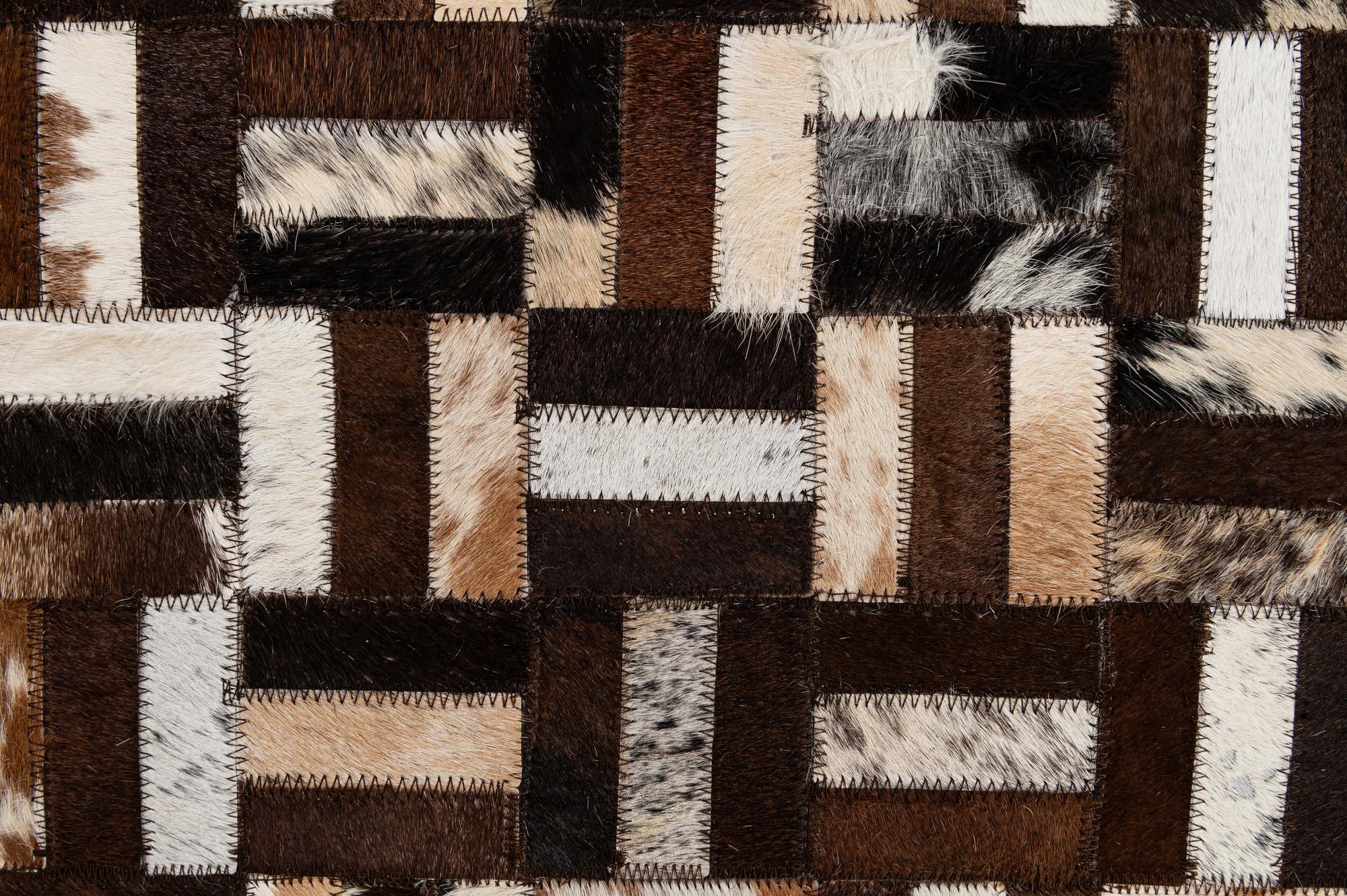 8' 1 x 9' 11 Cowhide - Patchwork Rug