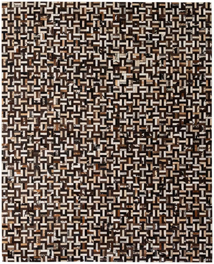 Detail image of 8' 1 x 9' 11 Cowhide - Patchwork Rug