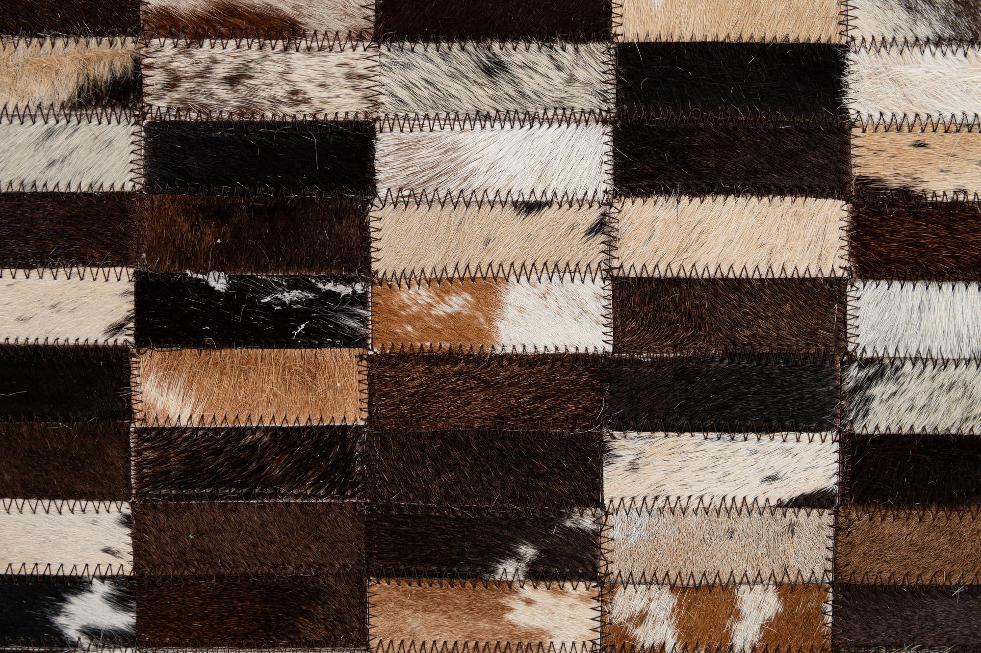 8' 1 x 9' 11 Cowhide - Patchwork Rug