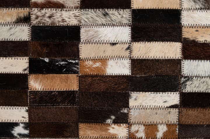 8' 1 x 9' 11 Cowhide - Patchwork Rug