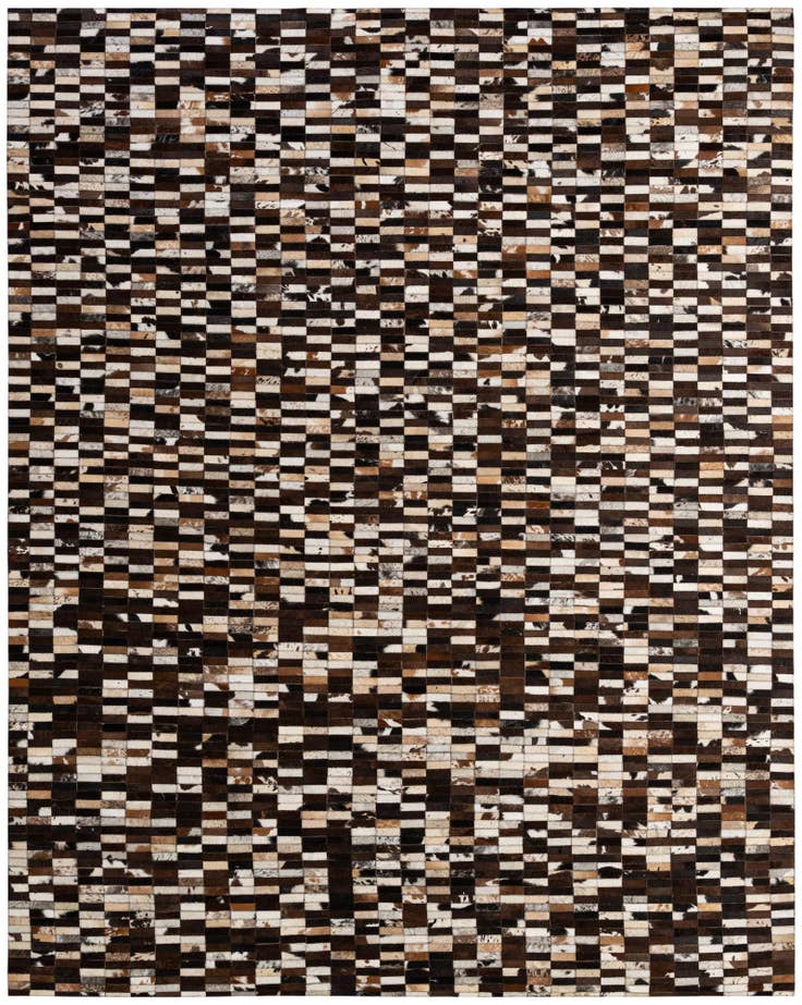 Detail image of 8' 1 x 9' 11 Cowhide - Patchwork Rug