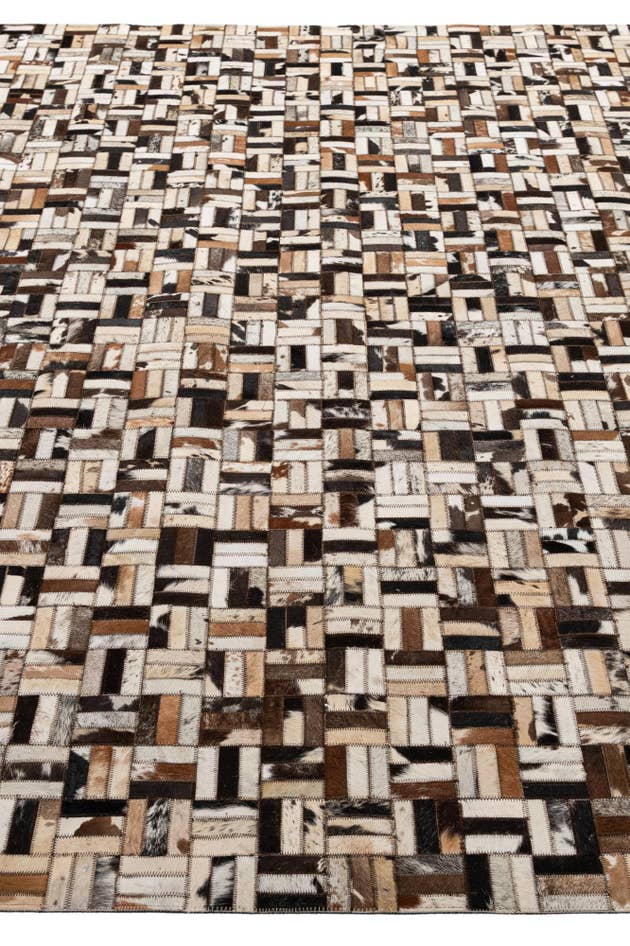Detail image of 8' x 9' 11 Cowhide - Patchwork Rug