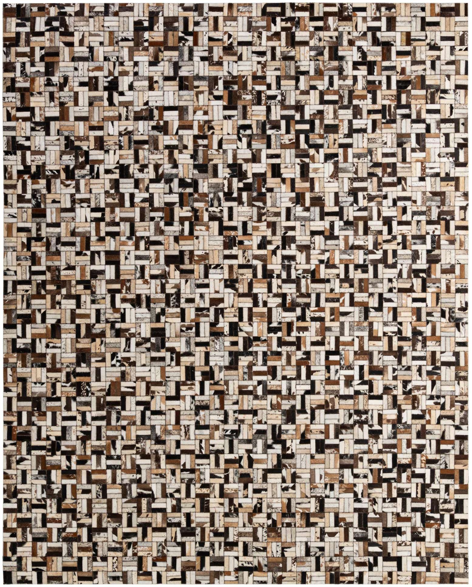 8' x 9' 11 Cowhide - Patchwork Rug