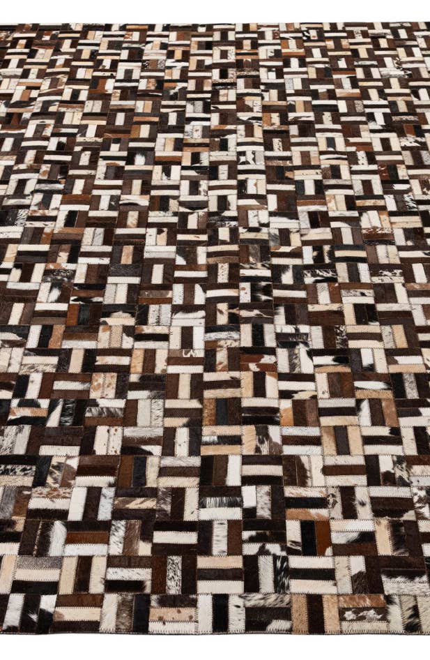 Detail image of 7' 11 x 10' 1 Cowhide - Patchwork Rug