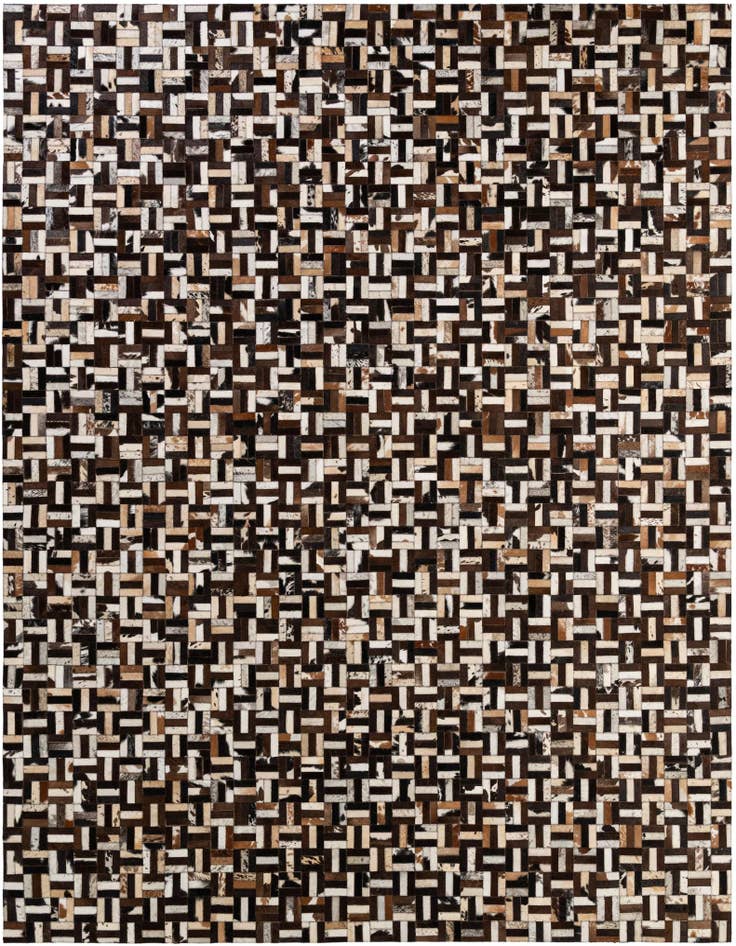 Detail image of 7' 11 x 10' 1 Cowhide - Patchwork Rug