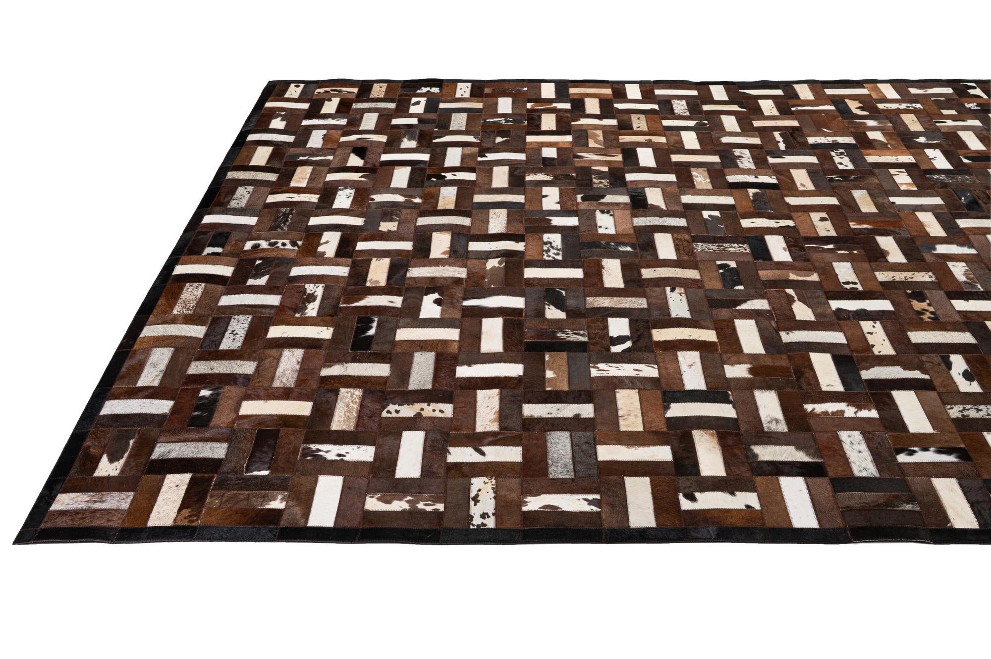 8' 1 x 10' 1 Cowhide - Patchwork Rug
