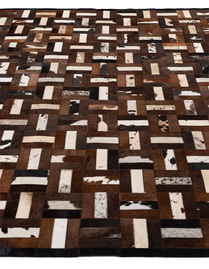Detail image of 8' 1 x 10' 1 Cowhide - Patchwork Rug