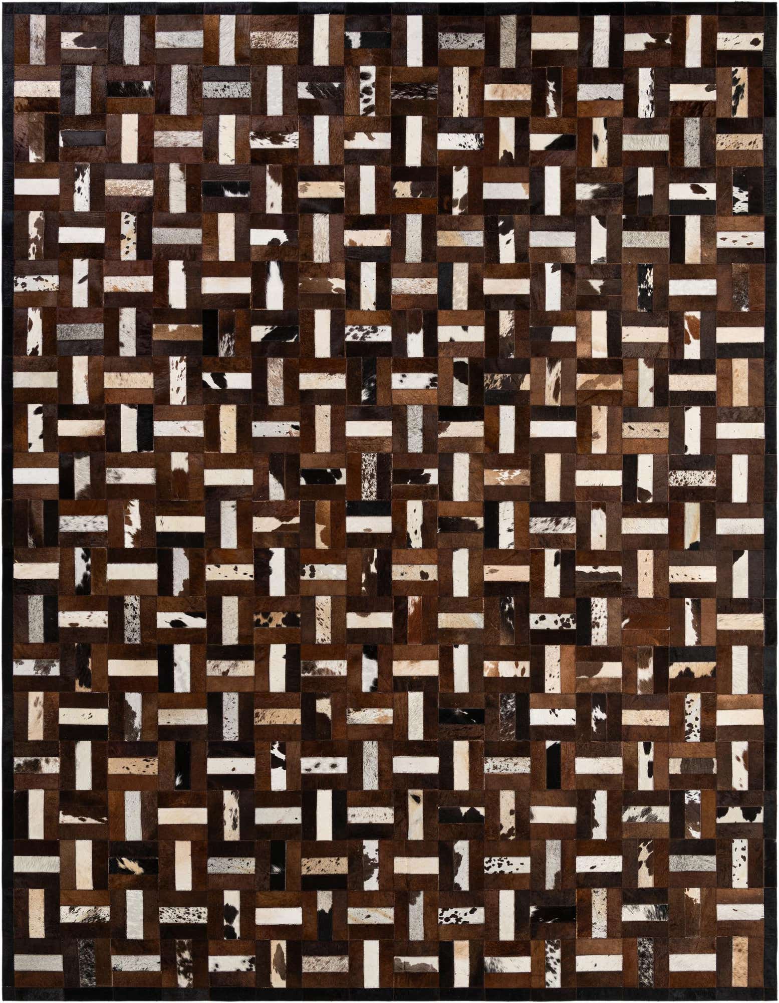 Primary image 8' 1 x 10' 1 Cowhide - Patchwork Rug