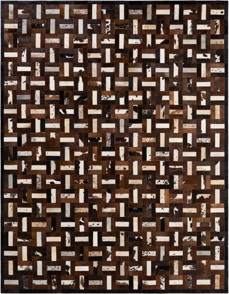 Detail image of 8' 1 x 10' 1 Cowhide - Patchwork Rug