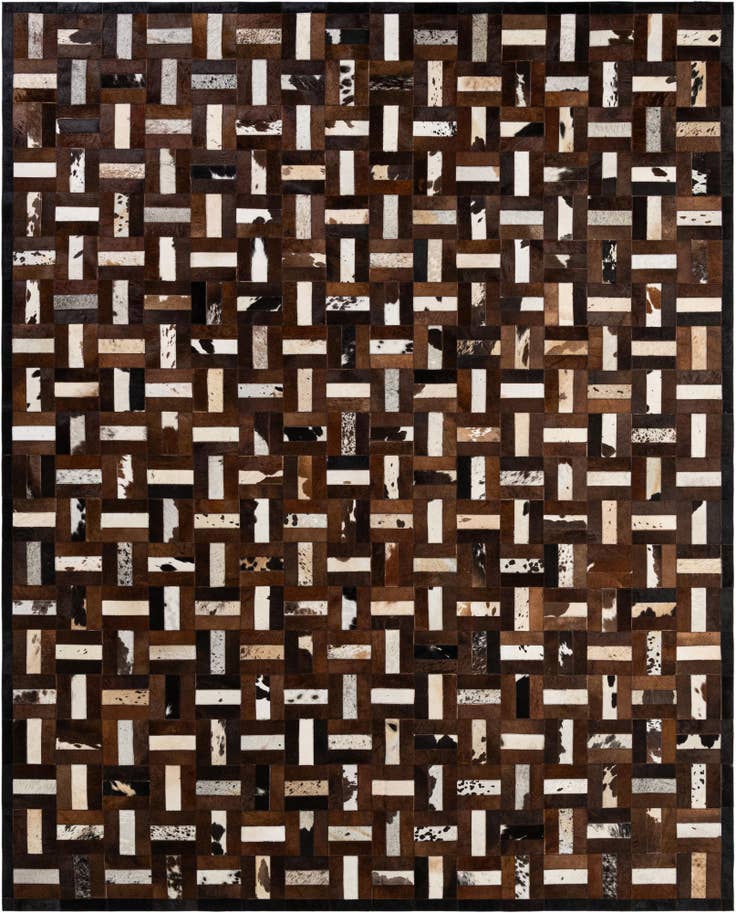 Detail image of 8' 1 x 10' 1 Cowhide - Patchwork Rug