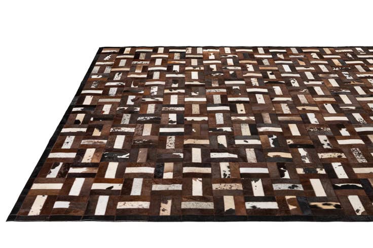 Detail image of 8' 2 x 10' 1 Cowhide - Patchwork Rug