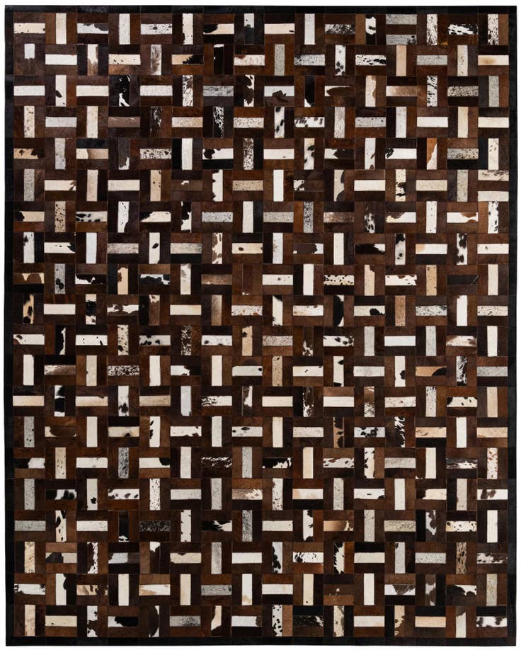 Detail image of 8' 2 x 10' 1 Cowhide - Patchwork Rug