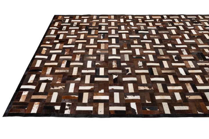 8' 1 x 10' Cowhide - Patchwork Rug