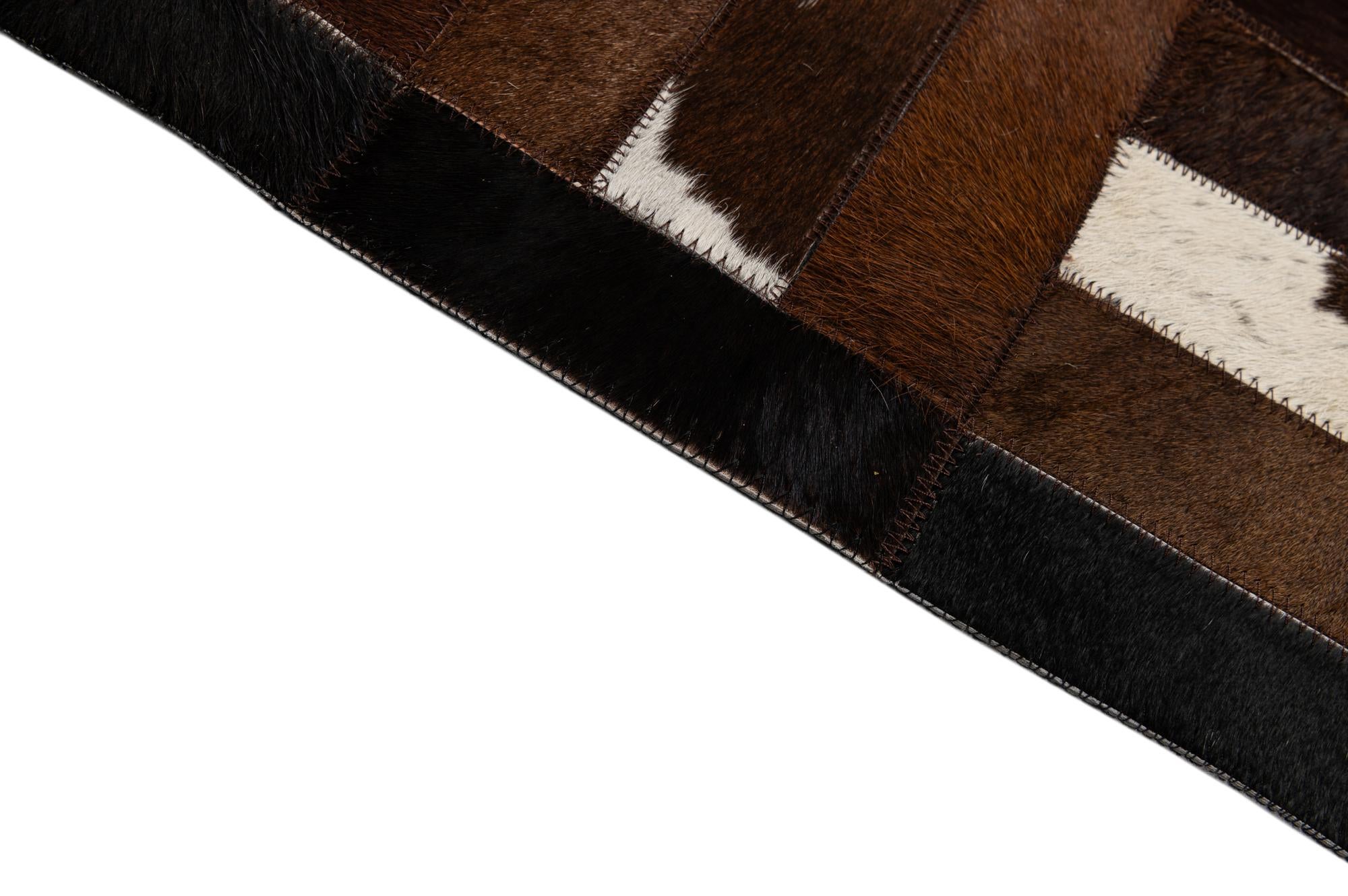 8' 1 x 10' Cowhide - Patchwork Rug