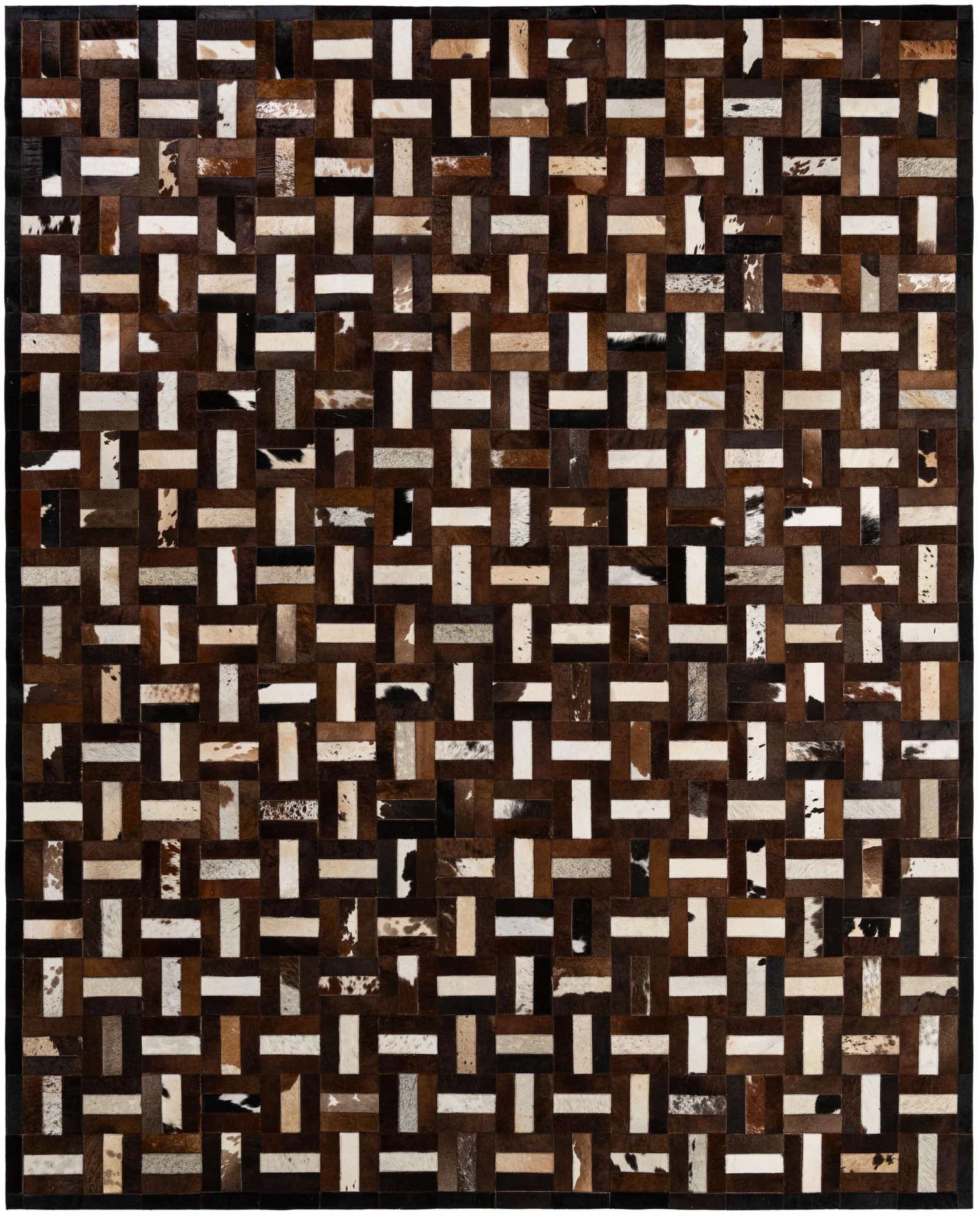 8' 1 x 10' Cowhide - Patchwork Rug