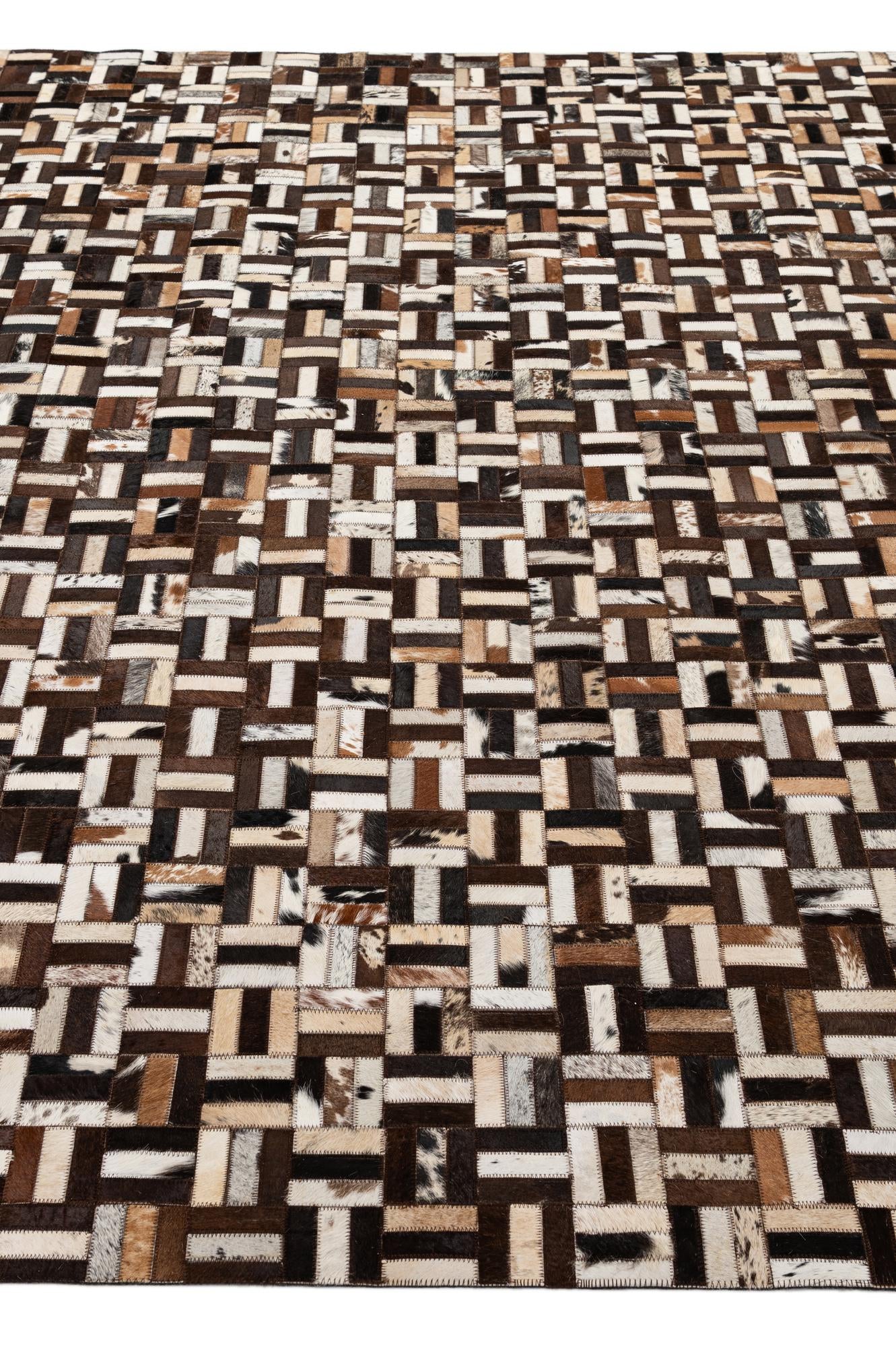 8' 1 x 10' Cowhide - Patchwork Rug