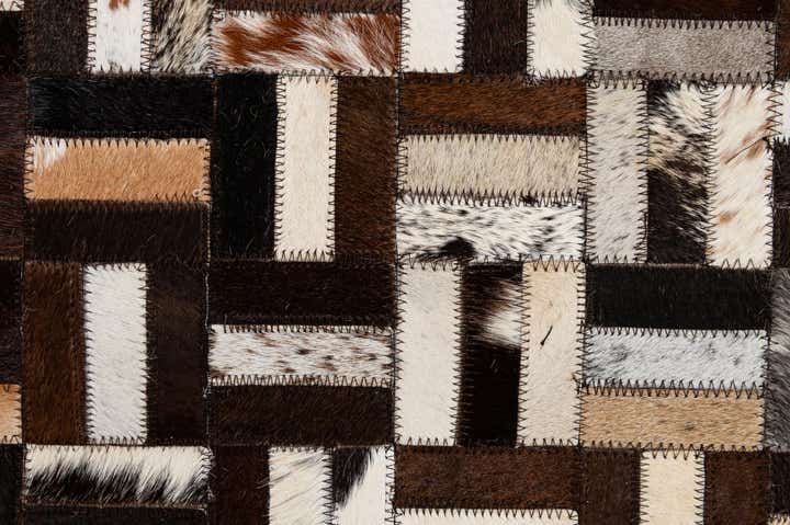 8' 1 x 10' Cowhide - Patchwork Rug