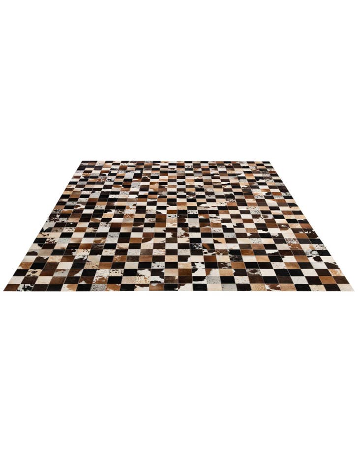 Detail image of 7' 11 x 9' 10 Cowhide - Patchwork Rug