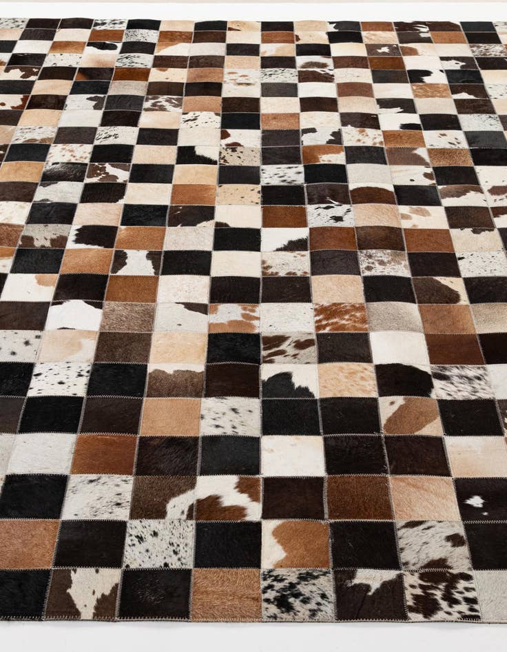 Detail image of 7' 11 x 9' 10 Cowhide - Patchwork Rug