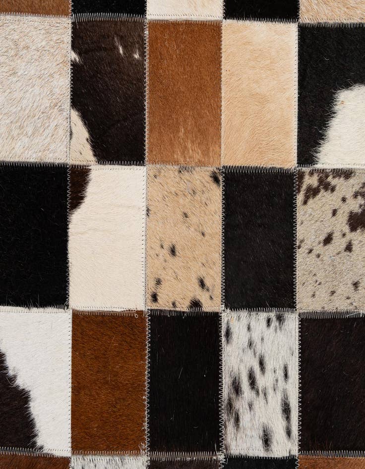 Detail image of 7' 11 x 9' 10 Cowhide - Patchwork Rug