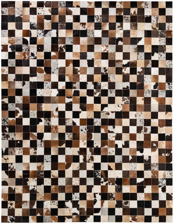 Detail image of 7' 11 x 9' 10 Cowhide - Patchwork Rug